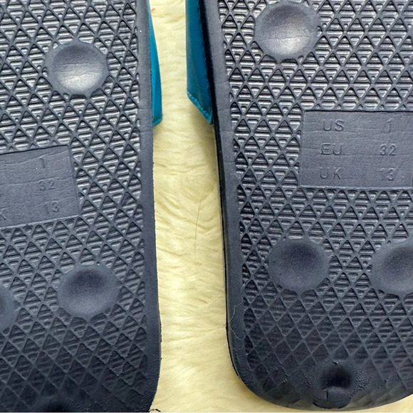 Hatley Slide Sandals Dinosaur Blue & Green Size 1 - Picture 9 of 16